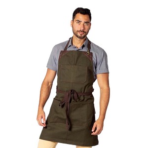 Tablier d'outil de <span class=keywords><strong>barman</strong></span> de boucher de gril de chef réglable masculin et féminin renforcé de cuir de toile résistant - Product Image 6