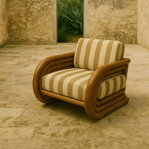 <span class=keywords><strong>Fauteuil</strong></span> en teck de <span class=keywords><strong>jardin</strong></span> au <span class=keywords><strong>design</strong></span> extérieur confortable de style nordique, gris, hôtel, tissu imperméable, fauteuils pour patio - Product Image 2
