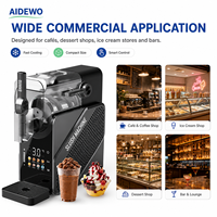 AIDEWO N2J1-01 Nouvelle machine à slush compacte et portable en acier inoxydable, refroidissement rapide, pour usage commercial, crème glacée, sirop, lait, yaourt, eau