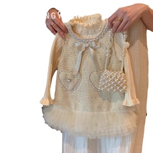 Tongxingyuan Girls Fleece Lined Tutu Dress A Line Cotton Princess Dress For Baby Girl Formal Wear Solid Color - Product Image 5