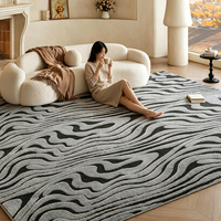 Einfacher Jacquard-Teppich aus weichem Kunstkaschmir, strapazierfähige, vollflächige Bodenmatte für Wohnzimmer, Sofa, Couchtisch, Schlafzimmer