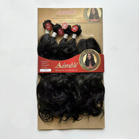 BELEZA Offre Spéciale : Lot de 4 Bundles de Cheveux 20-22 Pouces Splendour avec Closure en Dentelle T-part 2*4, Tissage de Cheveux en Fibre Haute Température, Extension de Cheveux