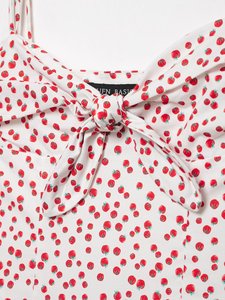Abito Estivo da Donna Personalizzato 2026 con Stampa Floreale Vintage in Popeline, Spalline Sottili Regolabili e Corpetto Arricciato - Produzione OEM Fabbrica Cinese - Product Image 4
