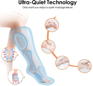 Nouvelle circulation et soulagement de la douleur Air Compression pied et jambes unité en appuyant sur Massage réflexologie Machine avec chaleur