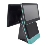 Sistema POS de Pantalla Dual de 15.6 Pulgadas y 11.6 Pulgadas, CPU I5 de 12.ª Generación, Windows 10, Pantalla Táctil Todo en Uno, Caja Registradora para Comercio Minorista