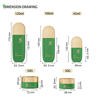 Nouvelle conception Emballage cosmétique au toucher doux 50g 30ml 100ml Luxe Unique Logo personnalisé Ensemble de flacons pompe et de pots pour soins de la peau Tonique Sérum