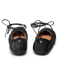 Ballerines pliables en cuir véritable à lacets, respirantes – Ballerines souples en nappa portables avec bride de cheville, légères, pour le travail, toutes saisons