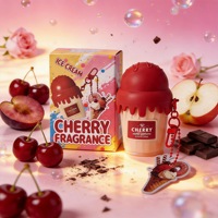 Coffret Cadeau de Parfum pour Femme Parfumé à la Crème Glacée, Parfum Longue Durée 50ml, Eau de Toilette Portable Multi-parfums en Pendentif