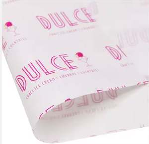 Papier d'emballage pour hamburgers de qualité alimentaire imprimé avec un logo personnalisé, papier d'emballage résistant à la graisse à une seule face, directement de l'usine - Product Image 3