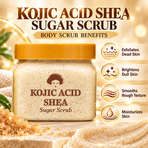 Productos de cuidado corporal de marca privada, exfoliante natural orgánico para limpieza profunda de la piel, aclarante con ácido kójico para piel negra - Product Image 4