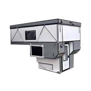 Pick-up Bianco con Camper da Tetto, Box da Tetto Regolabile, Camper Convertibile Flessibile e Rimovibile - Product Image 1