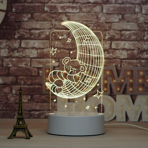 Patrón personalizado lámpara de 3D ilusión lámpara de mesa para la decoración de la casa LED lámpara luz de la noche - Product Image 2