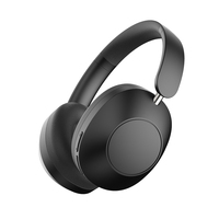 Casque audio sans fil supra-auriculaire, 100H d'autonomie ultra-longue, audio haute résolution, charge rapide Type-C, pour les voyages en avion, pliable, noir discret