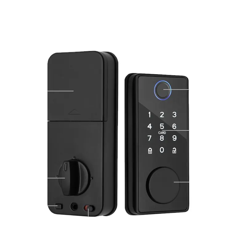 Glomarket Tuya BlE Smart Deadbolt Lock Fingerprint Password Key Remote Unlock Smart Door Lock