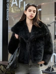 Manteau <span class=keywords><strong>trench</strong></span> en laine matelassé sur mesure pour femmes, veste d'hiver formelle respirante avec imprimé teinté, taille plus, fausse fourrure, vêtements d'extérieur - Product Image 4