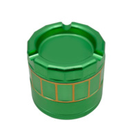 NOUVEAU Arrivée Bicolore Oxidation Herb Grinder Custom Logo Tobacco Grinder with Cendrier Manual Grinder For Smoking Accessories