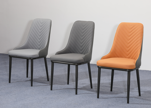 Modern PU Leather Living Room <b>Chair</b> Solid Back Metal Legs Ergonomic Design Contemporary Style Home Furniture - Product Image 4