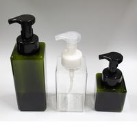 Bouteille distributrice carrée en mousse pour lavage des mains, 250 ml, 450 ml, 500 ml, en plastique PET, pour shampoing et gel douche, vente en gros sur mesure