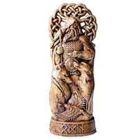 Statue de Thor, dieu du tonnerre, décoration de jardin, autel domestique, décoration païenne, figurine de déesse, résine, mythologie nordique et grecque, sculpture de dieux