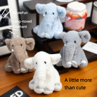 Porte-clés en peluche éléphant au design original, pendentif de sac animal en peluche mignon, jouet doux Kawaii en coton PP anti-stress, pour distributeur automatique