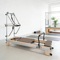 Equipo Profesional de Pilates, Reformer de Pilates de Madera, Estiramiento Muscular Corporal, Torre de Pilates de Madera de Arce para Estudio de Yoga
