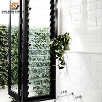 Fenêtre en aluminium de maison de dernière conception GS Stores à persiennes en verre trempé Fenêtres