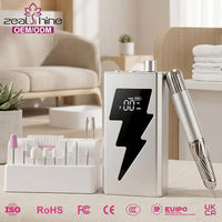Machine à ongles professionnelle sans balais avec base de charge, 40000 tr/min, en aluminium, portable, kit complet pour salon, ponceuse à ongles électrique