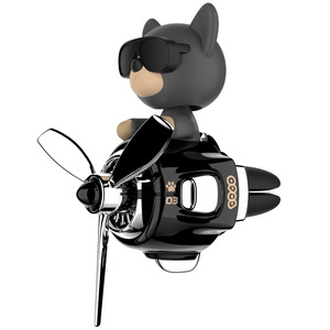Cartoon Bear Airplane <b>Car</b> Air Freshener Headshake 3rd Generation Air Vent <b>Clip</b> Plastic Decorative Fragrance No Electricity - Product Image 2