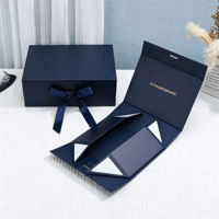 Boîte cadeau pliante avec fermeture magnétique, logo personnalisé, boîtes en carton biodégradable imprimées pour l'emballage de vêtements et de chaussures