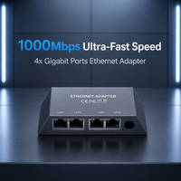 Nuevo Hub de Red RJ45 de 1000Mbps con Entrada de Alimentación Bidireccional, 4 Puertos Gigabit, Starlink Mini Gen 3, para Oficina Móvil, Náutica y RV