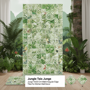 Piastrelle Jungle Tapis Jungle 10x30 cm con bordi irregolari opachi per decorazione pareti cucina - Product Image 2