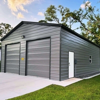 Garage préfabriqué en acier avec appartement et loft, stockage multifonction au-dessus
