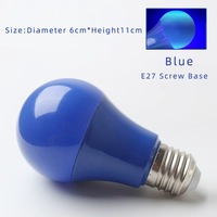 Ampoules LED colorées A60 AC220V E27 6 couleurs (rouge/jaune/bleu/vert/orange/violet) pour la décoration de fêtes résidentielles