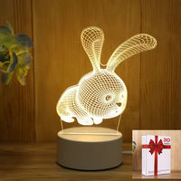 Lampe de table à motif personnalisé d'ours 3D Illusion Holiday Gift Table Lamp Home Decoration LED Lamp Kids 3d Night Light