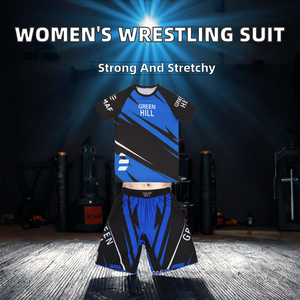 ชุดซิงเกิลเต็ตมวยปล้ำหญิง ทนทาน ยืดหยุ่นสูง ระบายอากาศได้ดี มีโลโก้ด้านหน้า ทรงสปอร์ต เหมาะสำหรับการแข่งขันและการฝึกซ้อม - Product Image 2