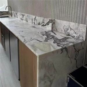 Carreaux de marbre blanc d'huître en pierre de luxe - Product Image 1