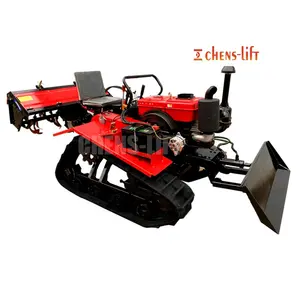 Mini rotary crawler tiller trencher sichuang machinery crawler rotary tiller for the mud