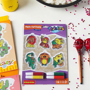 儿童动物工艺防晒器套装4色油漆装饰画儿童教室派对 - Product Image 6