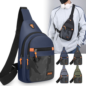 JINGPIN Men's Chest Bag Large Capacity Oxford Cloth Outdoor Casual Crossbody Bag Everyday Use - Product Image 1
