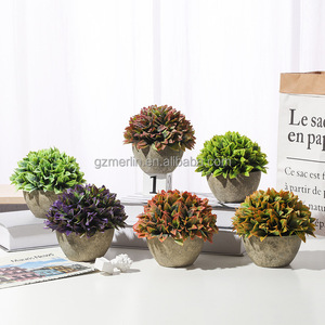 Artificiale <span class=keywords><strong>Mini</strong></span> Piante In Vaso di Plastica Finto Falso Piante per <span class=keywords><strong>Home</strong></span> Office Scrivania Decorazioni - Product Image 1