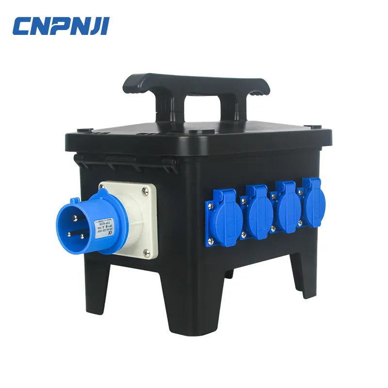 CNPINJI ABS/PC industrielle wasserdichte Outdoor-Stromversorgungskabel Markt 12 mobile tragbare Steckdose Schrankbox Stromverteilungsschrank
