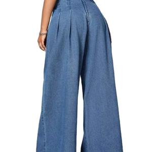 Pantalones Vaqueros Anchos de Cintura Alta, Estilo Casual, Holgados, de Moda para Mujer, Pantalones de Pierna Ancha - Product Image 5