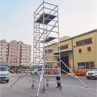 Échafaudage à cadre d'échelle réglable |   Échafaudage en maçonnerie portable pour la peinture des façades et l'entretien des bâtiments