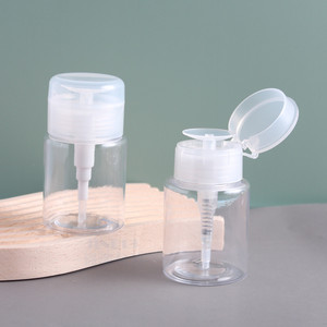 Flacon pompe en plastique 100ml 120ml 150ml 200ml pour dissolvant de vernis à ongles, distributeur de liquide, conteneur vide pour démaquillant de salon - Product Image 2