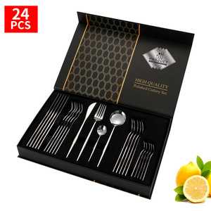 Set di Posate Dorate da 24 Pezzi per Banchetti e Matrimoni, con Confezione Regalo - Product Image 5