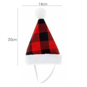 Gorro Navideño Ajustable para Mascotas con Correa Elástica para la Barbilla, Gorro Navideño Clásico de Felpa Roja para Perros y <span class=keywords><strong>Gatos</strong></span> Pequeños y Medianos - Product Image 6