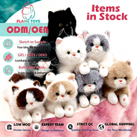 Peluche chaton adorable et réaliste en coton PP, qui miaule et se recroqueville - Cadeau d'anniversaire idéal pour les filles de 14 ans et plus