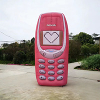 Téléphone portable géant gonflable rétro rose Zhenmei (style Nokia) – Modèle gonflable pour événements et publicité – Vente directe usine