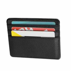 PU Leather Name <b>Slim</b> <b>Card</b> <b>Holder</b> for Unisex Custom logo Luxury Business Credit <b>Card</b> case Wallet - Product Image 6