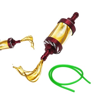 Filtre à huile à <span class=keywords><strong>essence</strong></span> et tuyau d'huile et 4 clips de <span class=keywords><strong>8mm</strong></span> CNC en alliage d'aluminium pour <span class=keywords><strong>moto</strong></span>, accessoire de <span class=keywords><strong>moto</strong></span>, vente en gros de filtre à huile - Product Image 1